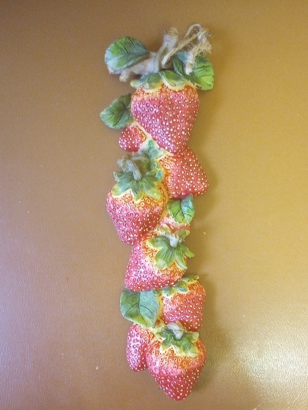 Red & Green Strawberry 3D Ceramic Kitchen Wall Decor